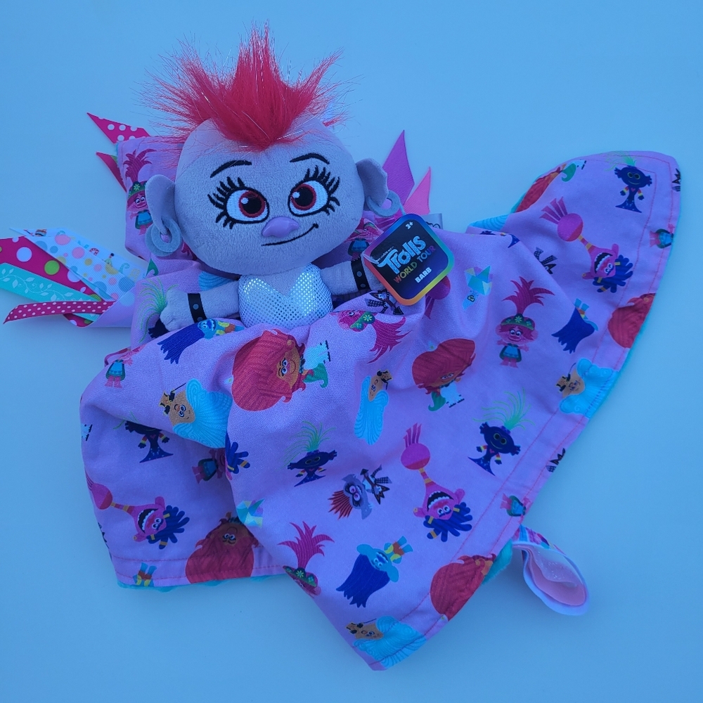 Lovely Barb trolls Plush blanket Minky Security Blanket for kid…